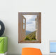 View From an Old White Window Wall Mural