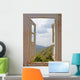 View From an Old White Window Wall Mural