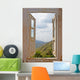 View From an Old White Window Wall Mural