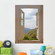 View From an Old White Window Wall Mural