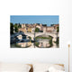 St. Angelo Bridge  and the Trastevere district in Rome. Wall Mural