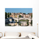 St. Angelo Bridge  and the Trastevere district in Rome. Wall Mural