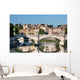 St. Angelo Bridge  and the Trastevere district in Rome. Wall Mural