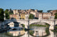 St. Angelo Bridge And The Trastevere District In Rome. Wall Decal