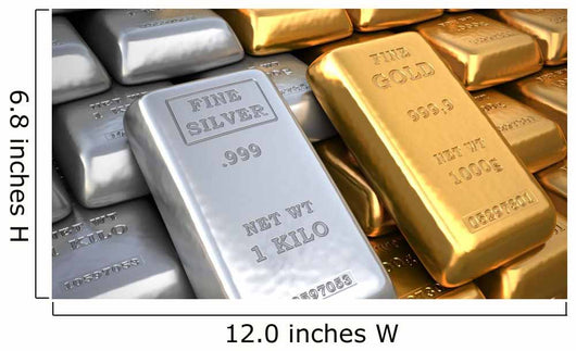 Silver Ingot and Gold Wall Decal