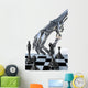 Robot or Cyborg Plays a Chess. High Technology 3D Illustration Wall Decal