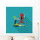 Treadmill Flat Icon with Long Shadow,eps10 Wall Mural