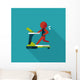 Treadmill Flat Icon with Long Shadow,eps10 Wall Mural