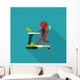 Treadmill Flat Icon with Long Shadow,eps10 Wall Mural