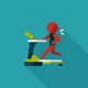 Treadmill Flat Icon With Long Shadow,Eps10 Wall Decal
