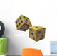 Gold Rolling Casino Dice Wall Decal