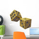 Gold Rolling Casino Dice Wall Decal