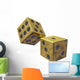 Gold Rolling Casino Dice Wall Decal