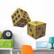 Gold Rolling Casino Dice Wall Decal