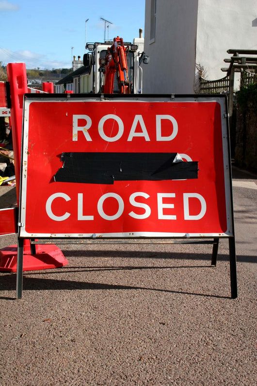 Road Closed Sign Wall Decal