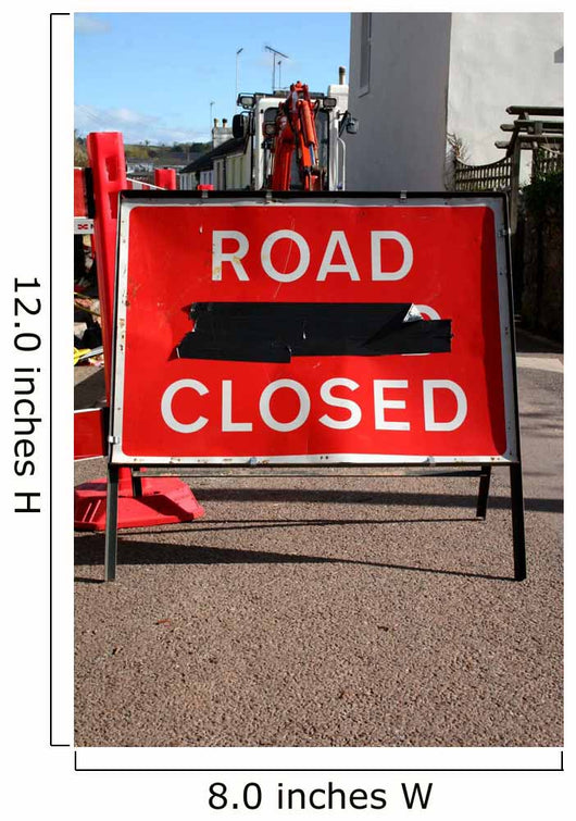 road closed sign Wall Mural