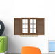 Wooden Window White Wall Decal