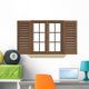 Wooden Window White Wall Decal