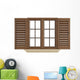 Wooden Window White Wall Decal