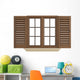 Wooden Window White Wall Decal