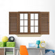 Wooden Window White Wall Decal