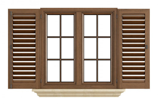 Wooden Window White Wall Decal