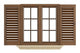 Wooden Window White Wall Decal