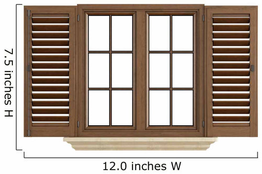 Wooden Window White Wall Decal