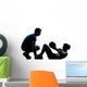 Man Woman Exercising Weights Wall Decal