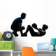 Man Woman Exercising Weights Wall Decal