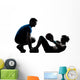 Man Woman Exercising Weights Wall Decal