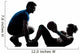 Man Woman Exercising Weights Wall Decal