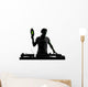 disc jockey silhouette Wall Decal