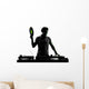 disc jockey silhouette Wall Decal