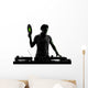 disc jockey silhouette Wall Decal