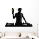 disc jockey silhouette Wall Decal