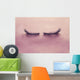 Up False Eyelashes Pink Wall Decal