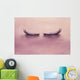 Up False Eyelashes Pink Wall Decal