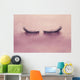 Up False Eyelashes Pink Wall Decal
