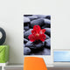 Macro Beautiful Red Orchid Wall Decal