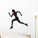 woman runner running jogger jogging  silhouette Wall Decal