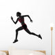 woman runner running jogger jogging  silhouette Wall Decal