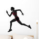 woman runner running jogger jogging  silhouette Wall Decal
