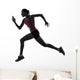 woman runner running jogger jogging  silhouette Wall Decal