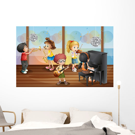 Children and music Wall Mural