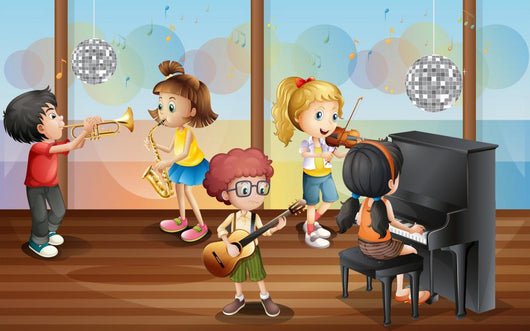Children And Music Wall Decal