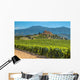 Castle overseeing Vineyard in Rows at a Tuscany Winery Estate, I Wall Mural