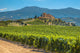 Castle Overseeing Vineyard In Rows At A Tuscany Winery Estate, I Wall Decal