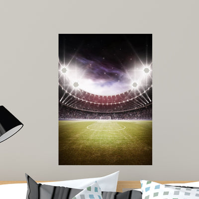Stadium Wall Decal shown on a wall