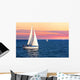 Sailboats at sunset Wall Mural